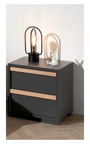 Tmavosivý detský nočný stolík London – Vipack