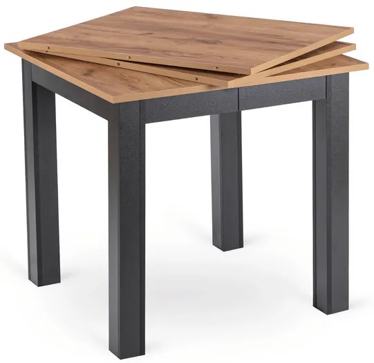 Rozkladací stôl DEMIAN 80–200 cm Dub Craft / Čierna
