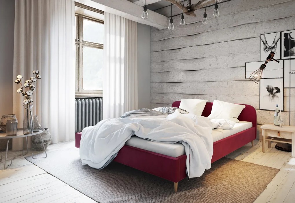 Čalúnená posteľ LOFT, 120x200, itaka 34 + rošt + penový matrac 14cm