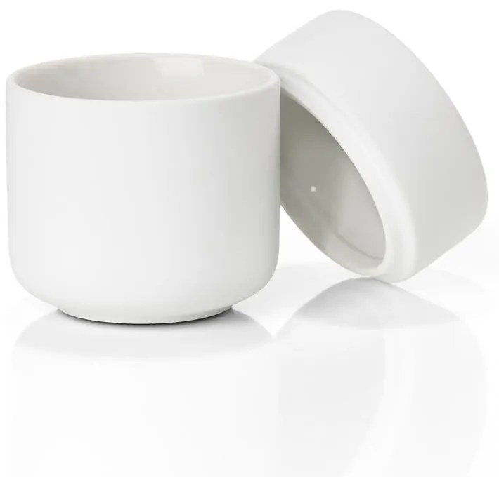 Biela kameninová dóza s vekom Zone UME