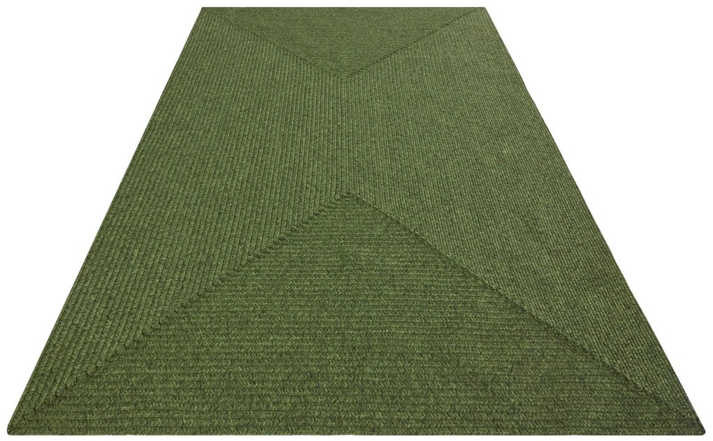 Hanse Home, Kusový koberec Braided 105554 Green – na von aj na doma, 80x200, zelená, chodba / predsieň