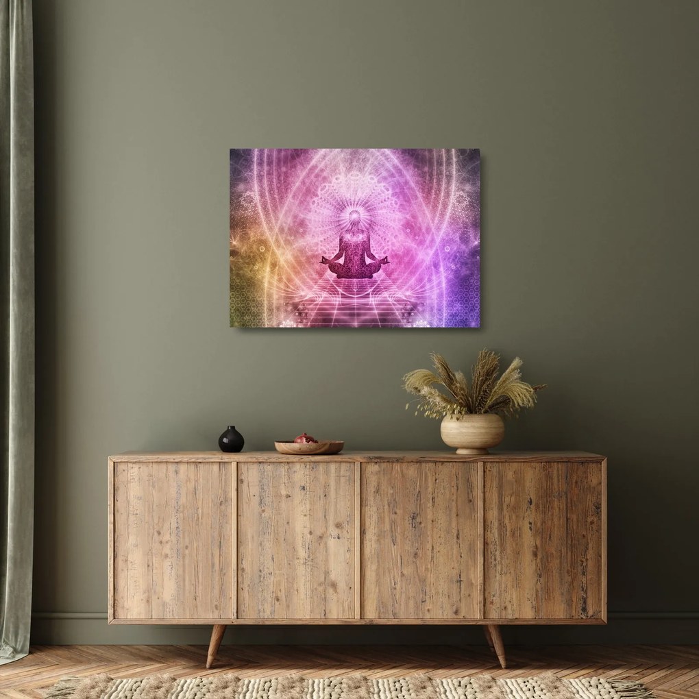 Sklenený obraz - Meditačná aura (70x50 cm)