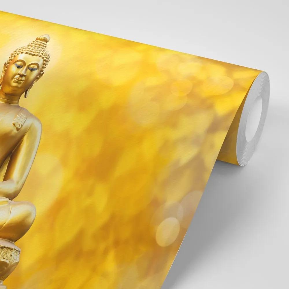 Samolepiaca tapeta zlatá socha Budhu - 375x250