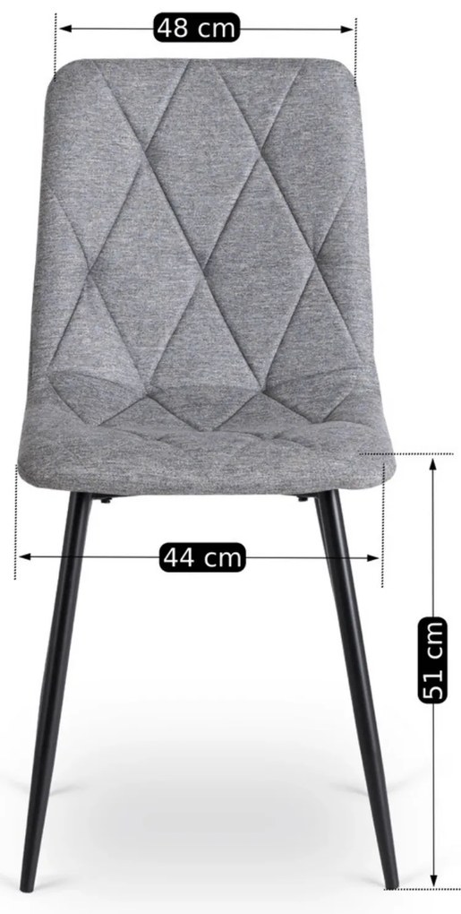 PROXIMA.store - Čalúnená jedálenská stolička ROBIN 2 FARBA: čierna