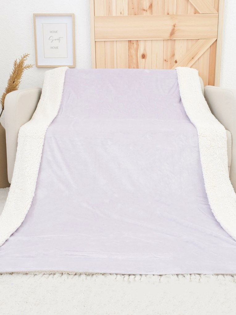 Baránková deka mikroplyš Exclusive 220 × 200 cm – Laura lila