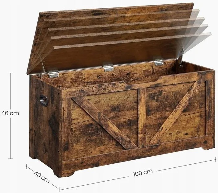 Úložná truhla v rustikálnom štýle