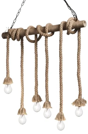 Ideal Lux - Luster na lanku CANAPA 6xE27/15W/230V hnedá