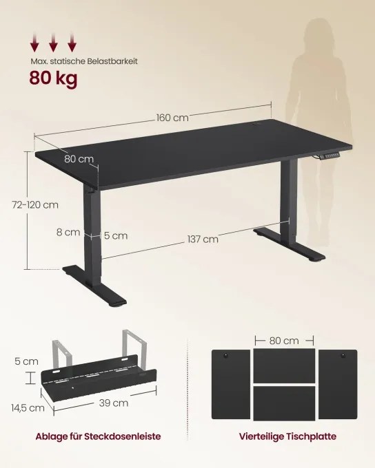 Elektrický pracovný stôl LSD146BZ02