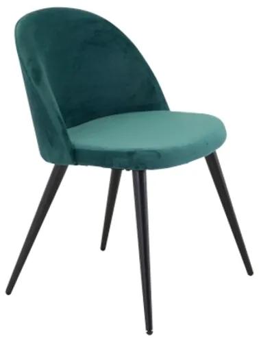 Velvet stolička zelená