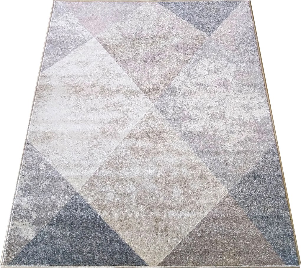 DY Béžový koberec s geometrickým vzorom Vista 05 Rozmer: 120x170 cm