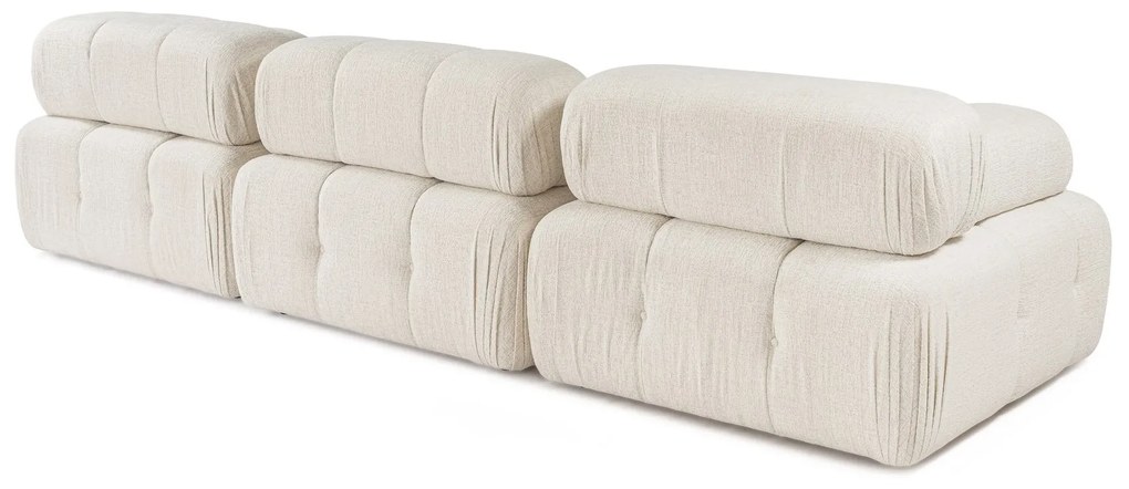 Doblo 3 Seat with Pouffe ( L1-O1-1R-Pouffe) - Krém