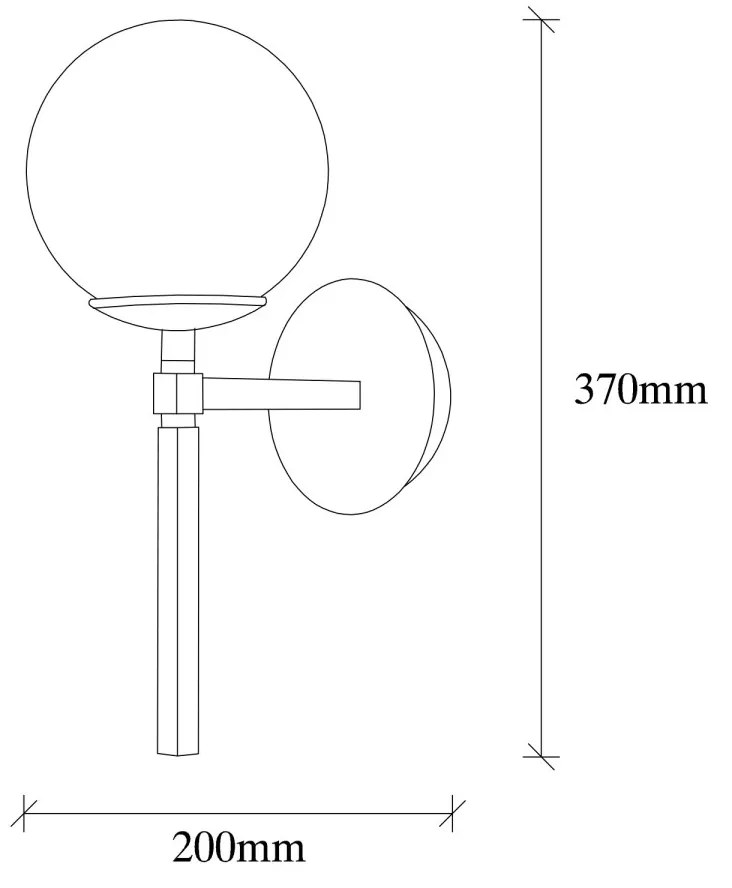 Nástenné svietidlo Gondol čierne