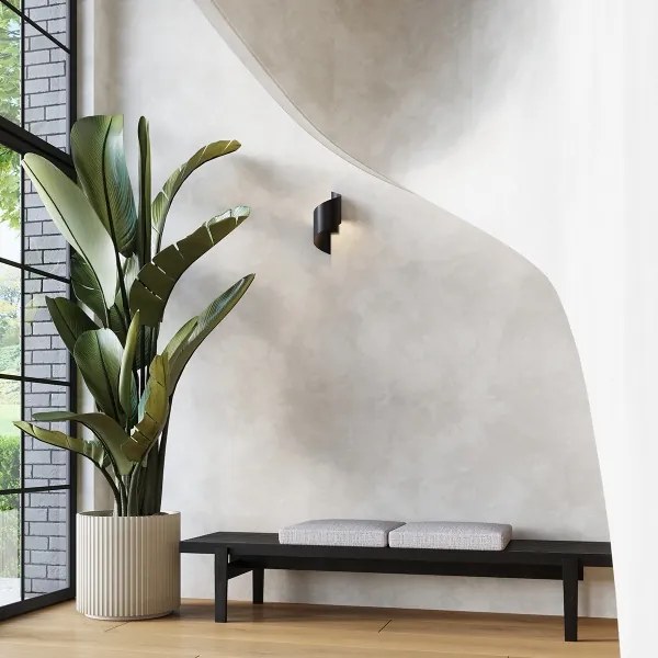 Sollux SL.1309 - Nástenné svietidlo TALASSA 1xG9/8W/230V čierna