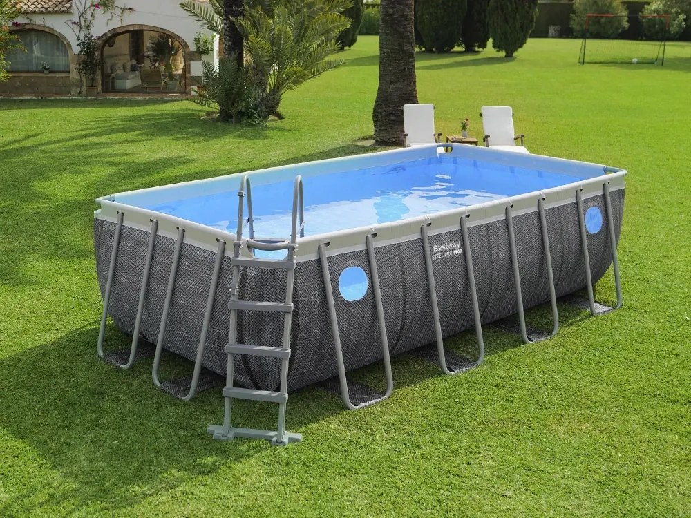 Bazén 488m x 244cm Splash View frame pool Gray Rattan Bestway 561MB