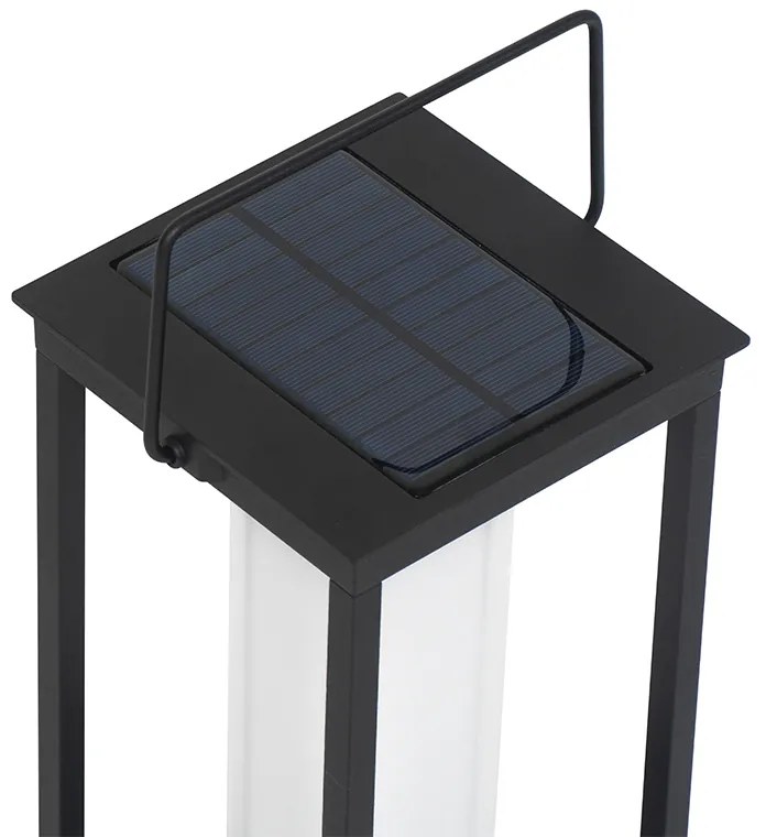Moderné vonkajšie svietidlo čierne vrátane LED a stmievača slnka - Denlu