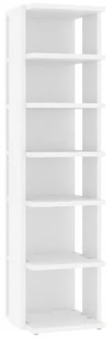 vidaXL Skrinka na topánky biela 25x27x102 cm drevotrieska-