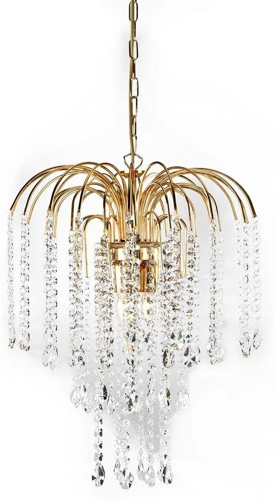 ONLI - Luster na reťazi PIOGGIA 3xE14/6W/230V zlatá