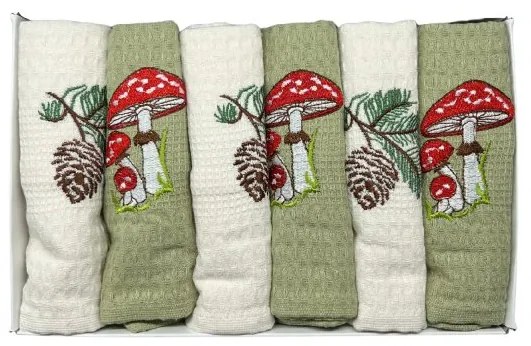 Kuchynské utierky Muchotrávka set 6 ks
