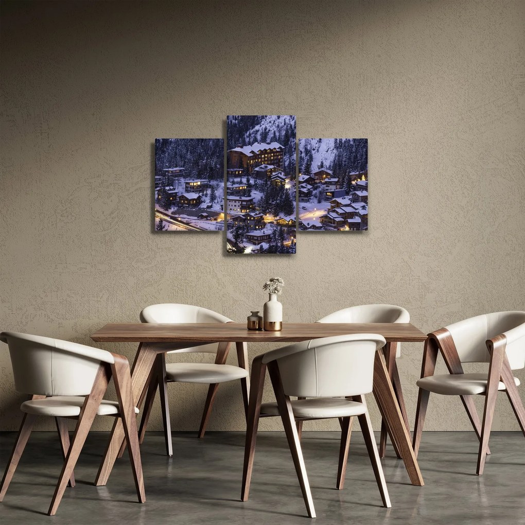 Obraz - horské zimné mestečko (90x60 cm)