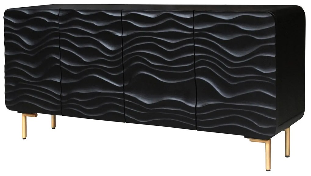 Dizajnová komoda Gavrilla 160 cm čierne mango
