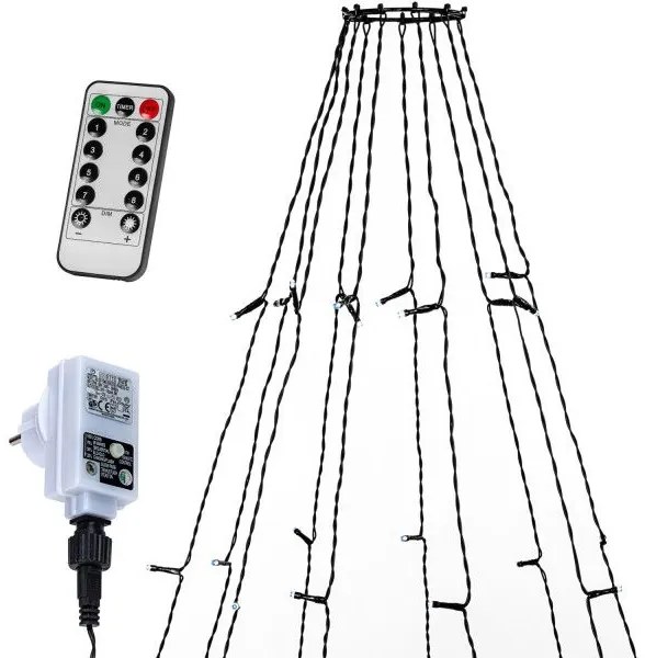 VOLTRONIC Svetelná reťaz v tvare kužeľa 360LED studená biela