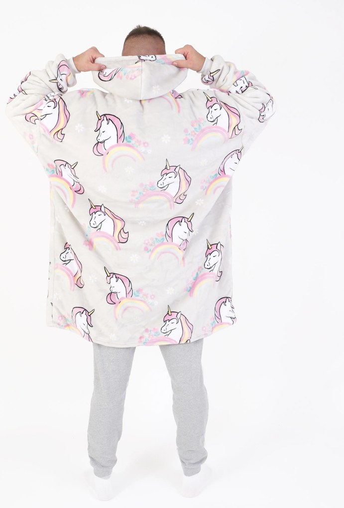 Baránková mikina mikroplyš – Jednorožec veľkosť L
