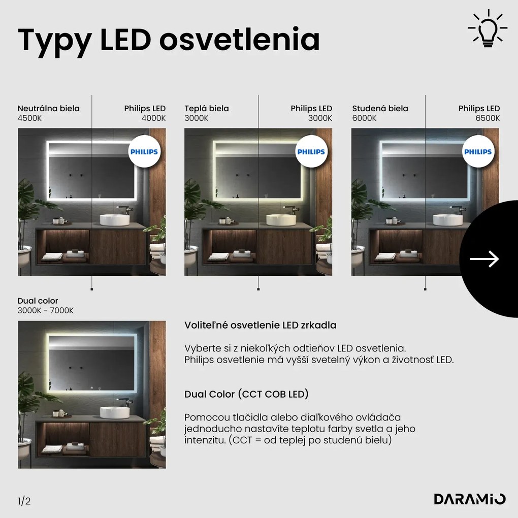 Zrkadlo s LED osvetlením F3