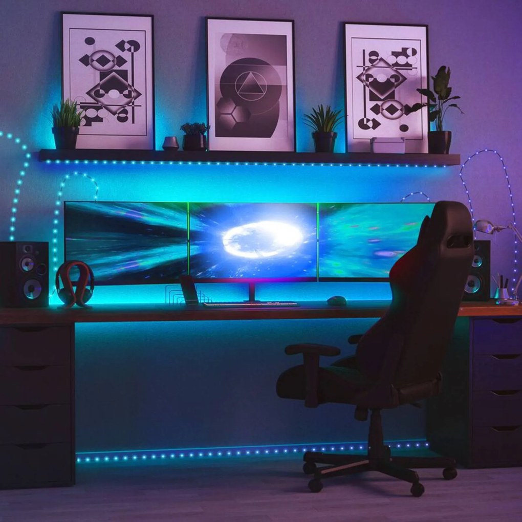 Twinkly Dots LED reťaz RGB, čierna, IP44, 10m