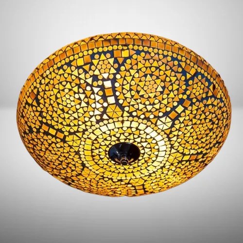Orient stropná lampa stropnica mozaika Melon AMBER Ø38