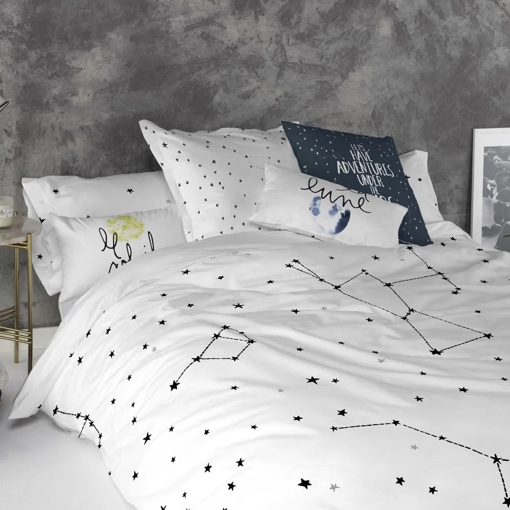 Súprava 2 bavlnených obliečok na vankúš Blanc Constellation, 50 × 75 cm