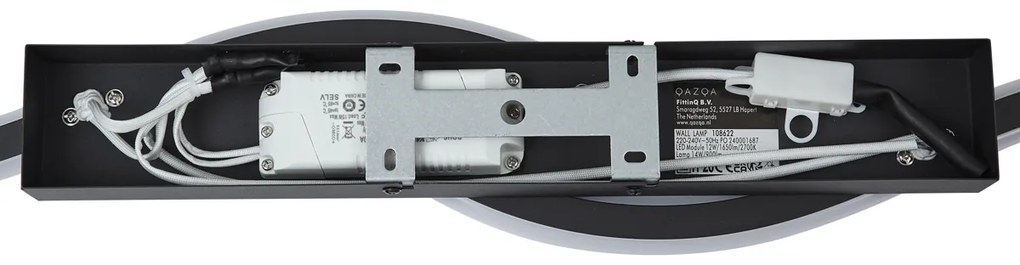 Dizajnové nástenné svietidlo čierne 3-stupňové stmievateľné 2-svetelné - Bummy