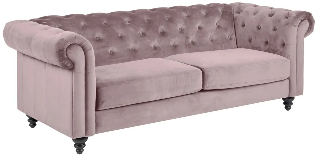 Luxusná sedačka Ninetta Chesterfield svetloružová