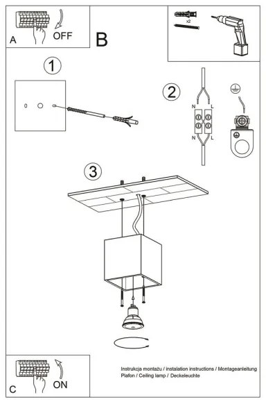 Sollux SL.0567 - Bodové svietidlo QUAD 1 1xGU10/10W/230V antracit