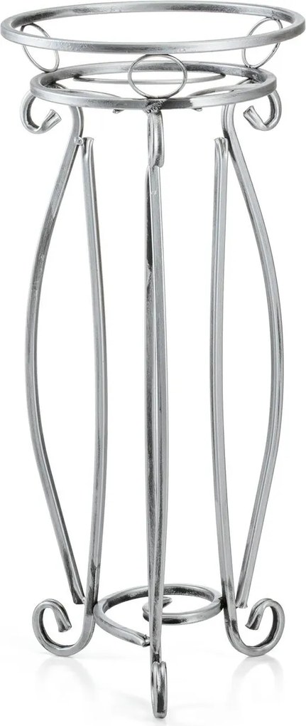 STOJAN NA KVETINÁČ SHANE 62X28 CM STRIEBORNÁ