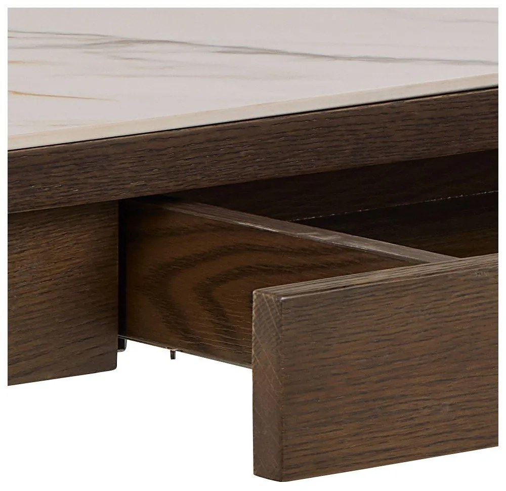 Béžový/tmavohnedý konzolový stolík s keramickou doskou 40x100 cm Southampton – Actona