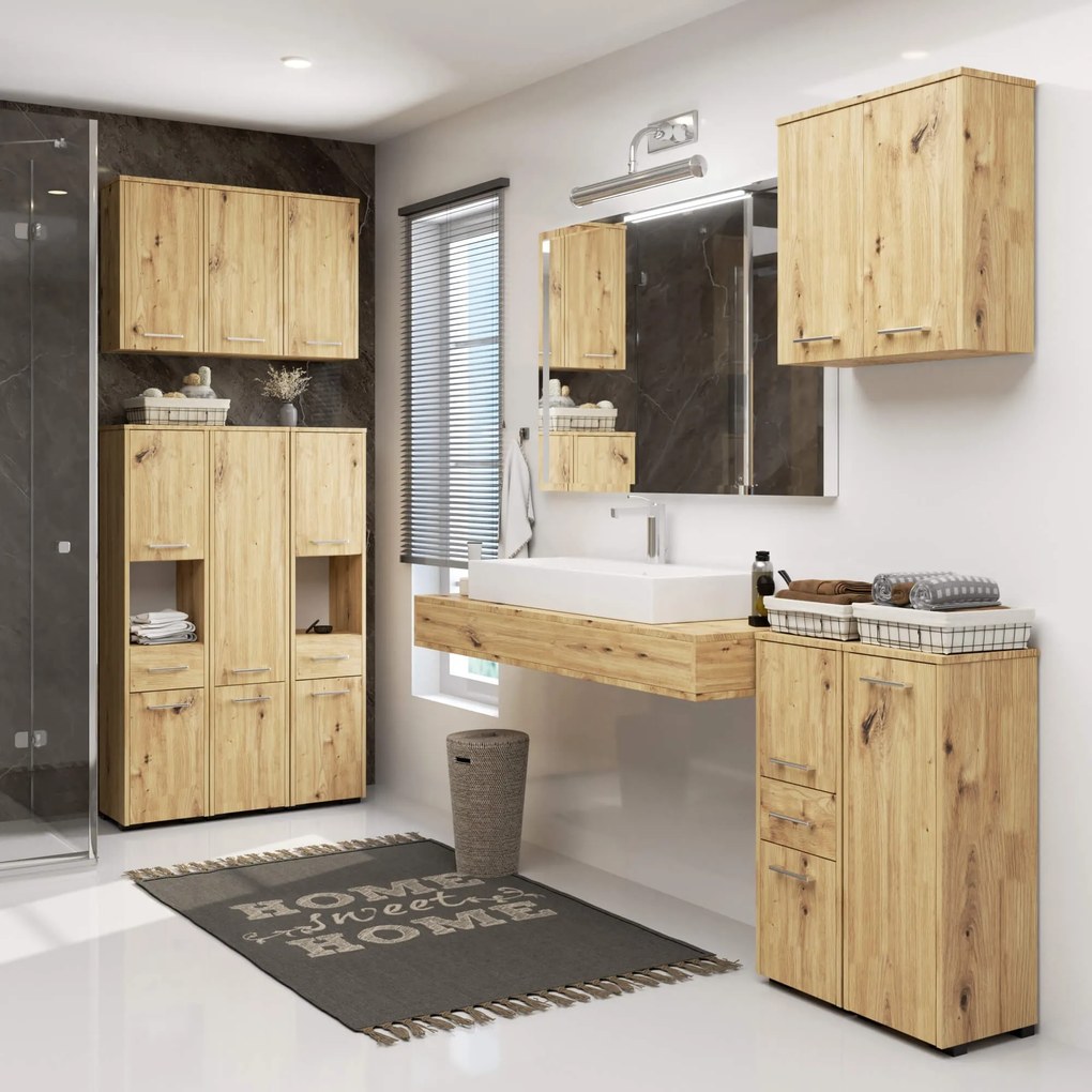 Koupelnová skříňka UNI 180 cm dub artisan