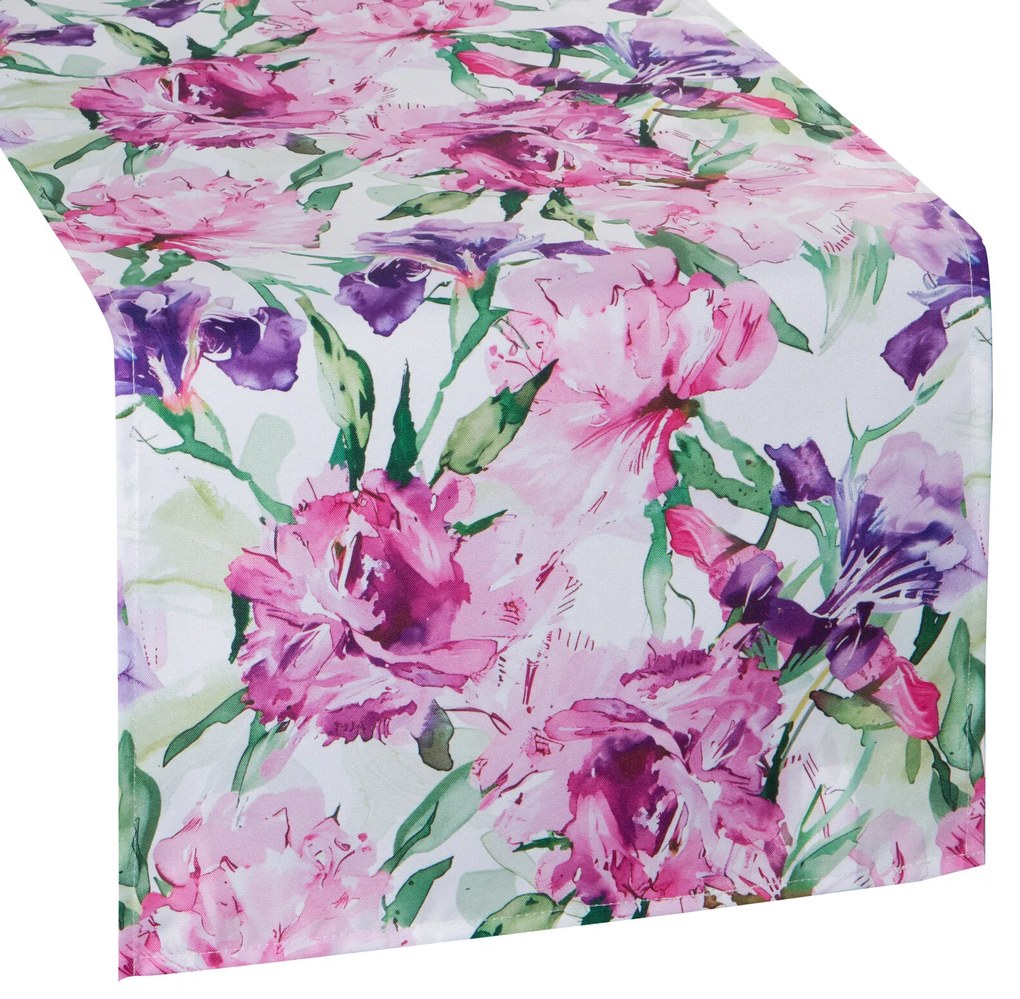 ZÁHRADNÝ VODEODOLNÝ BEHÚŇ NA STÔL GARDEN 40X140 CM KVETY