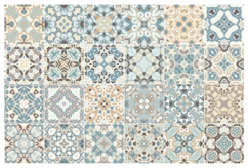 Sada 24 dekoratívnych samolepiek na stenu Ambiance Underwater Garden, 10 × 10 cm