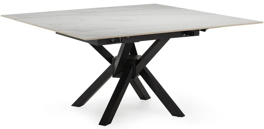 Rozkladací jedálenský stôl s prídavnou doskou s doskou z kameňa 90x150 cm Arlene – Marckeric
