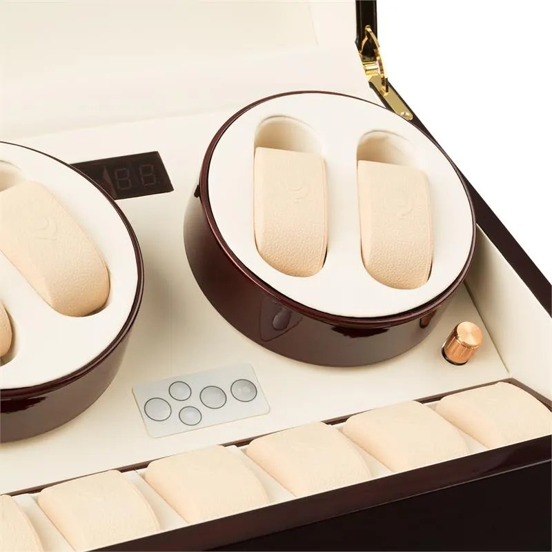 Klarstein Old Marshall, naťahovač na hodinky, pohyblivá vitrína, 10 hodiniek, hnedý