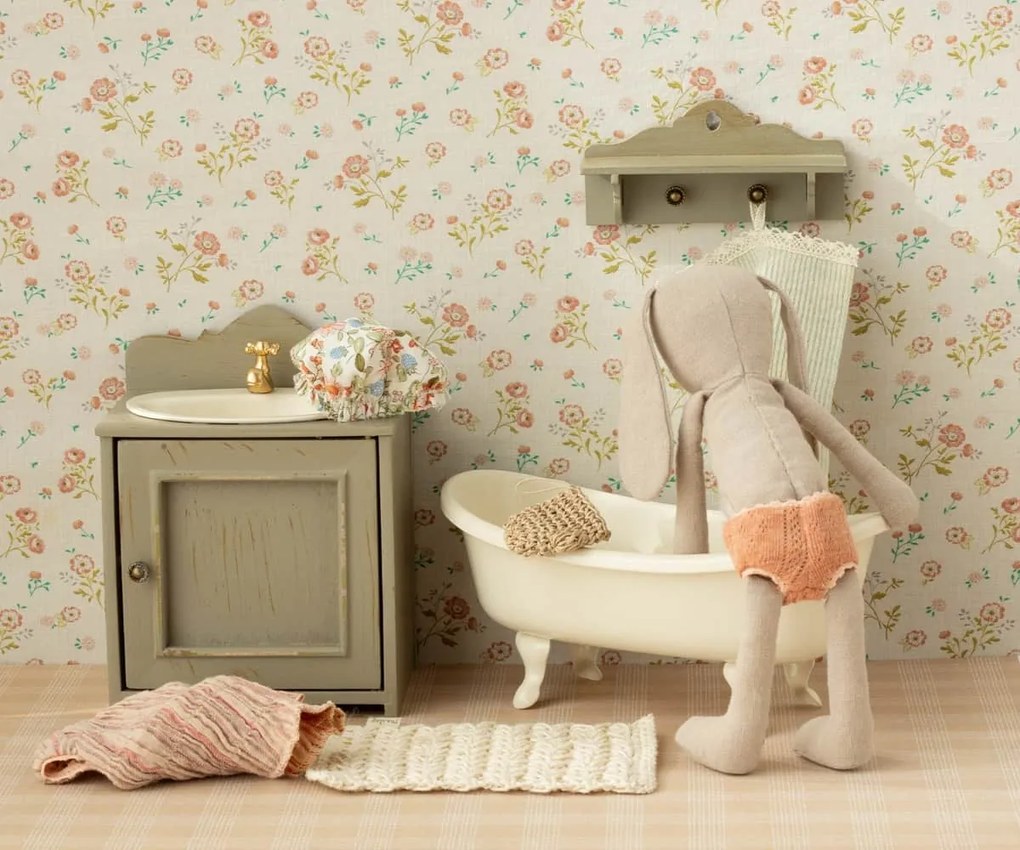 Maileg Kovová vaňa pre myšky Maileg Off White