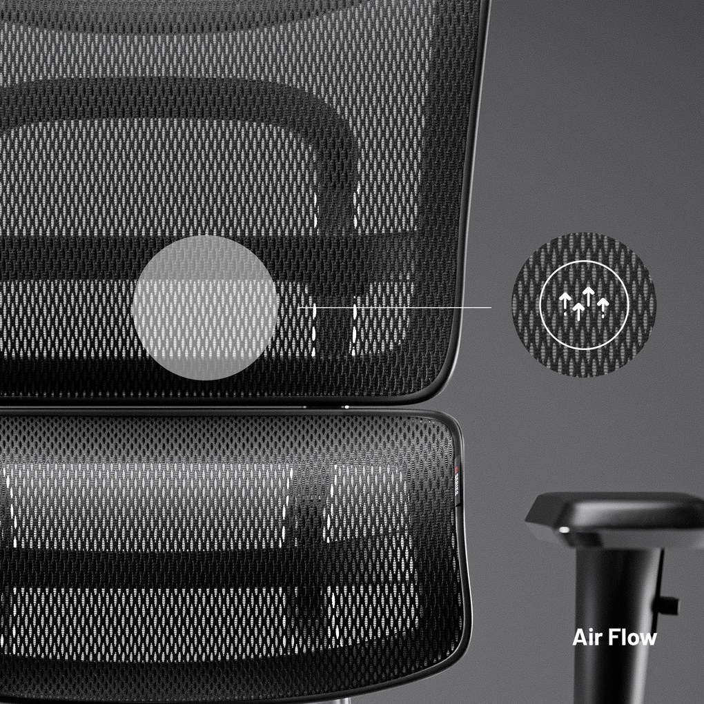 Ergonomická kancelárska stolička s podnožkou Normal Size, čierny-sivý: Diablo V-Master