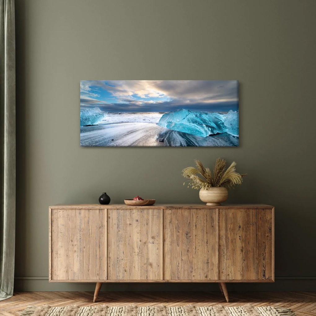 Obraz - Diamantová pláž (120x50 cm)