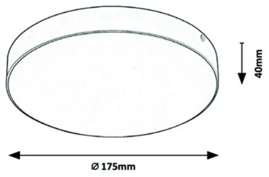 Rabalux - LED stropné svietidlo LED/18W/230V 2800-6000K IP44 čierne