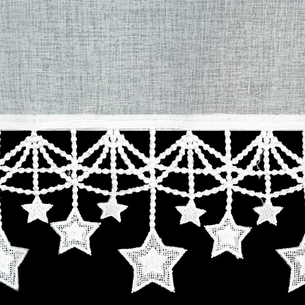 KRÁTKA VIANOČNÁ ZÁCLONA NA PÁSKE XMAS 30X150 CM HVIEZDY