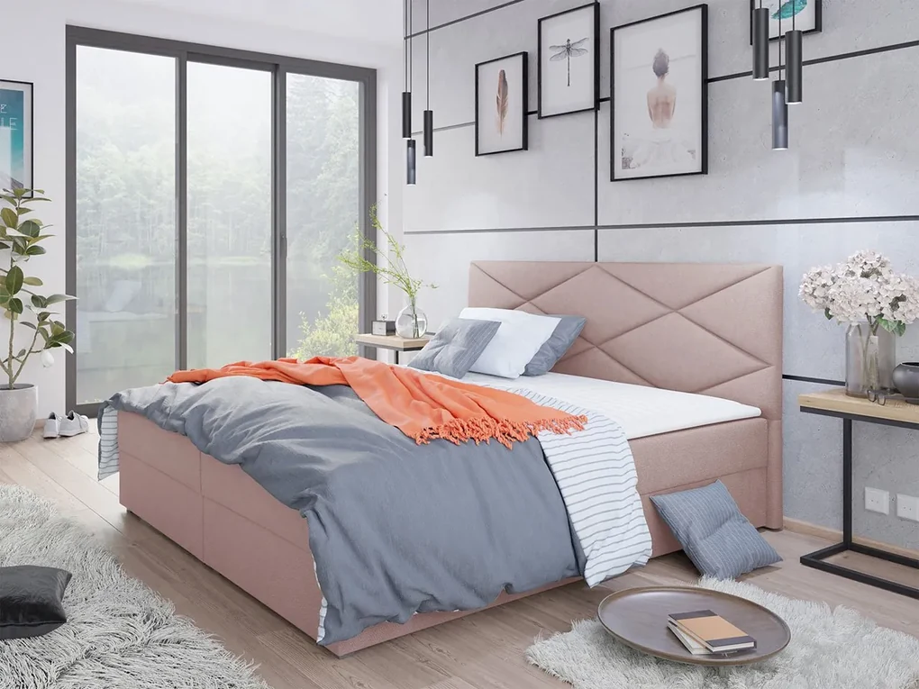 Kontinentálna posteľ Derisio 4, Rozmer postele: 160x200, Dostupné poťahy: Itaka 10