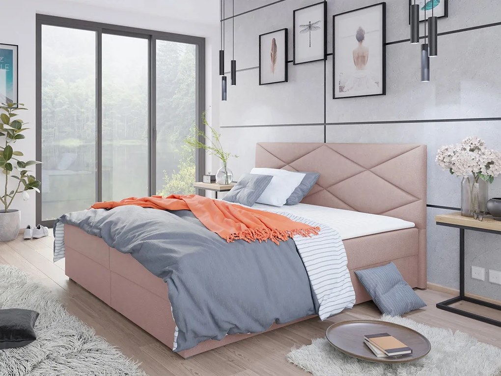 Kontinentálna posteľ Derisio 4, Rozmer postele: 180x200, Dostupné poťahy: Rico 01