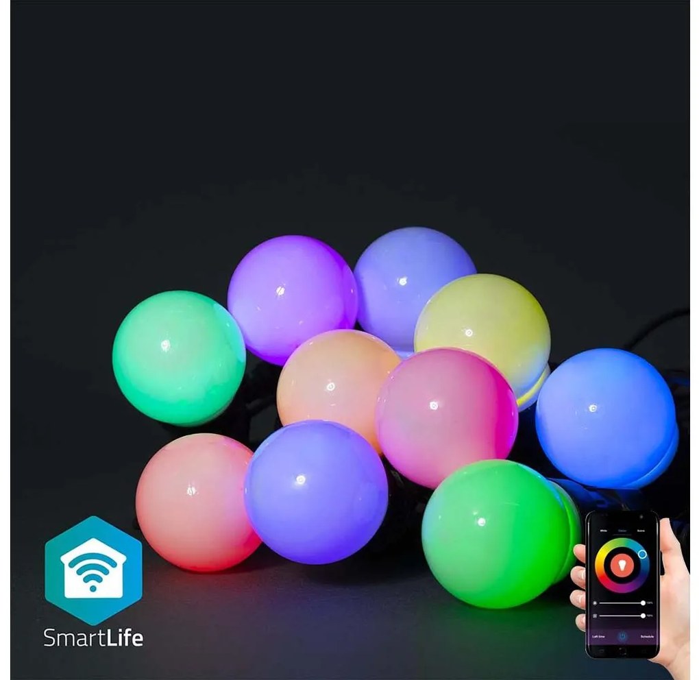 Nedis SmartLife LED Wi-Fi RGB 10 LED 9 m Android / IOS WIFILP03C10