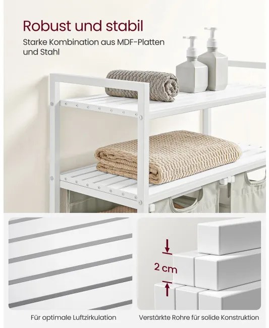 Kôš na bielizeň s 2 policami BLH211W01