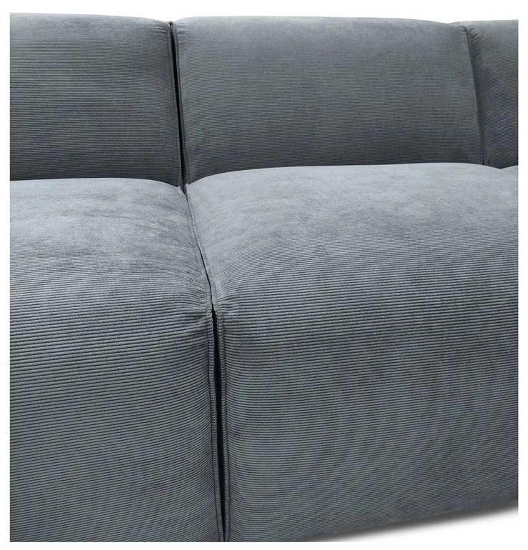 Sivá menčestrová rohová pohovka (pravý roh) Sting – Scandic